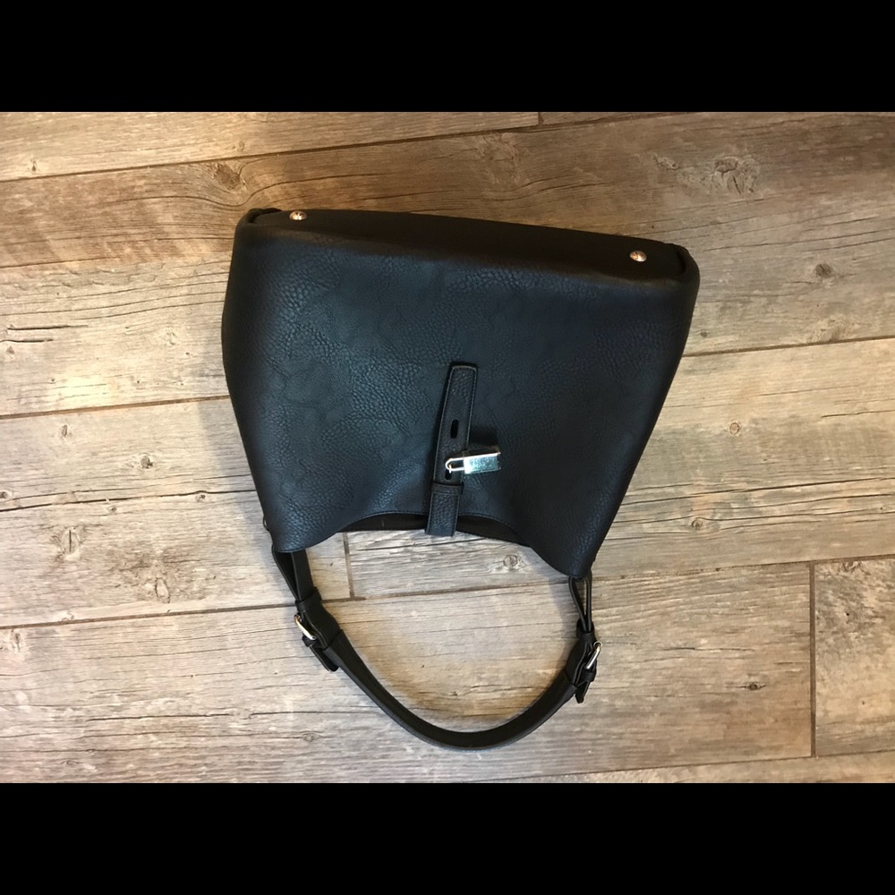 Genuine leather black purse